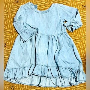 Ruffle Butts denim tunic 5T